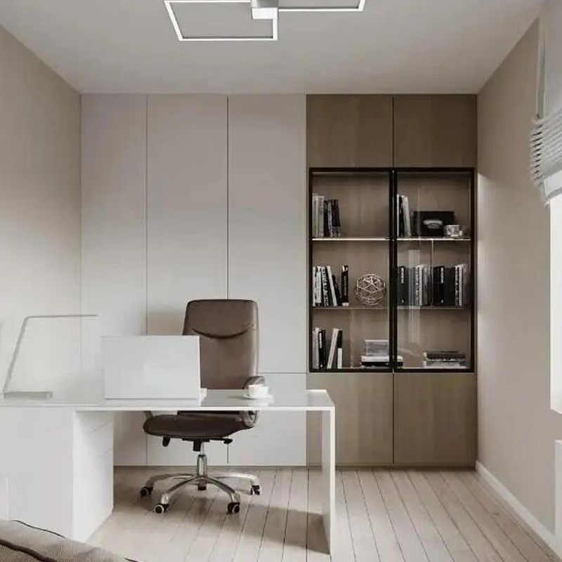 White custom bookshelf for home office BC013